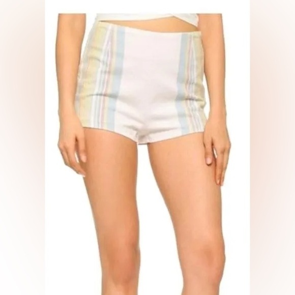 Free People Pants - Free People Neuman Stripe Shorts IVORY COMBO Women’s size 0